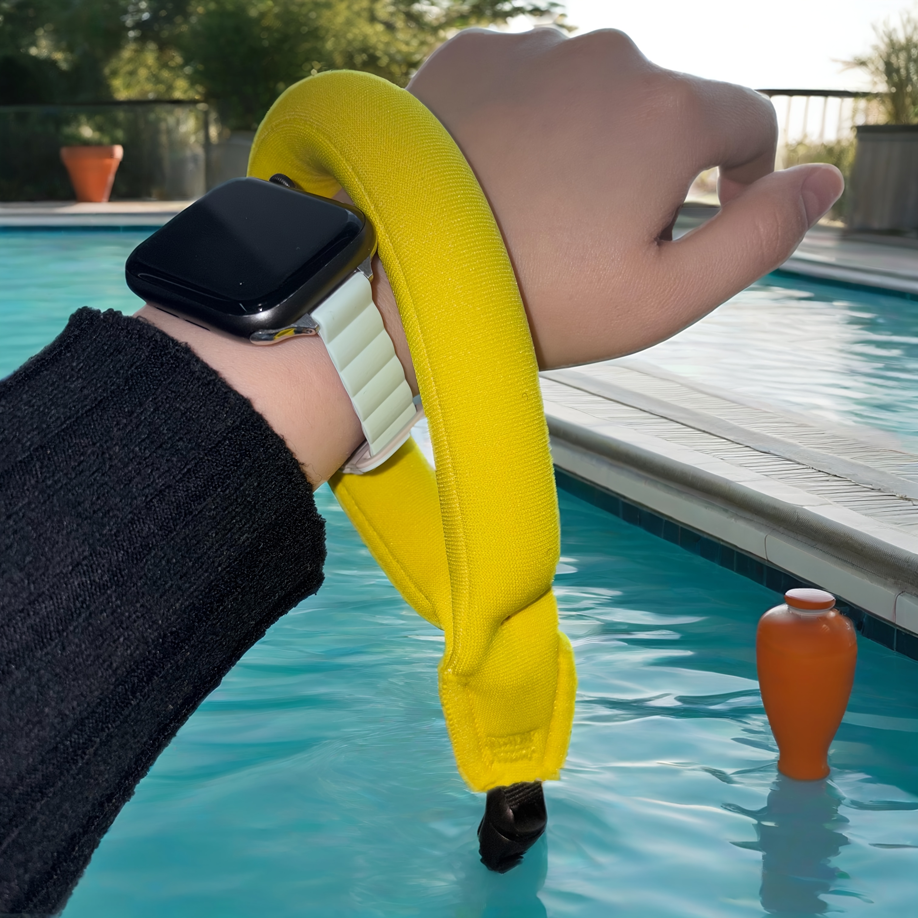 1pc anti sinking wrist strap swimming diving adjustable red Temu