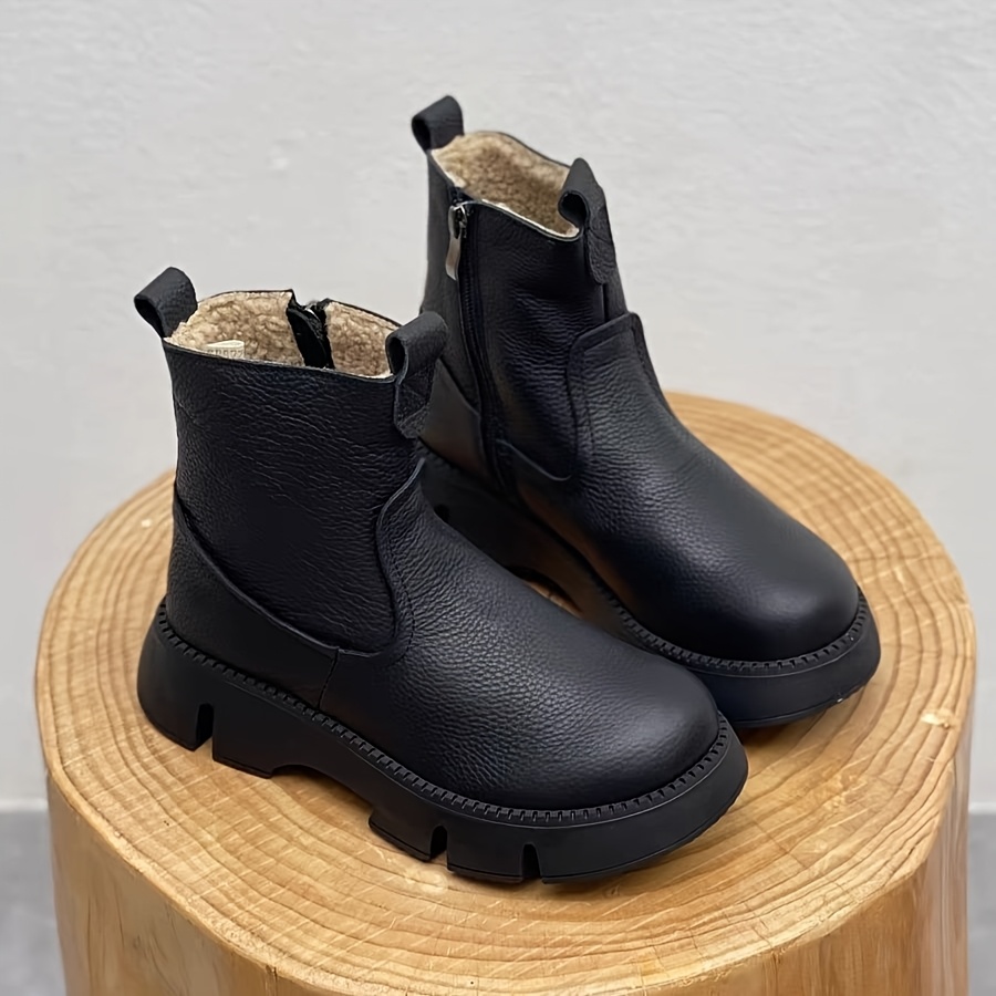 TEMU Women's Boots Winter Versatile Short Boots Thick-soled Boots Short Western Chelsea Boots, Women Shoes