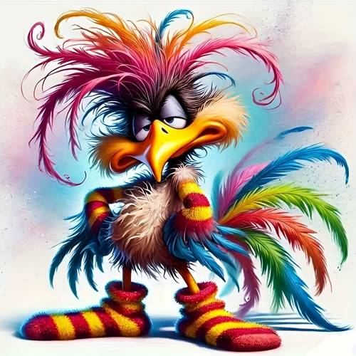 fun bird vinyl stickers 6 inch self decals with vibrant cartoon striped legs single use removable decals for cars laptops trucks motorcycles windows walls glass metal ceramic bird wall stickers laptop decoration application truck decoration durable material