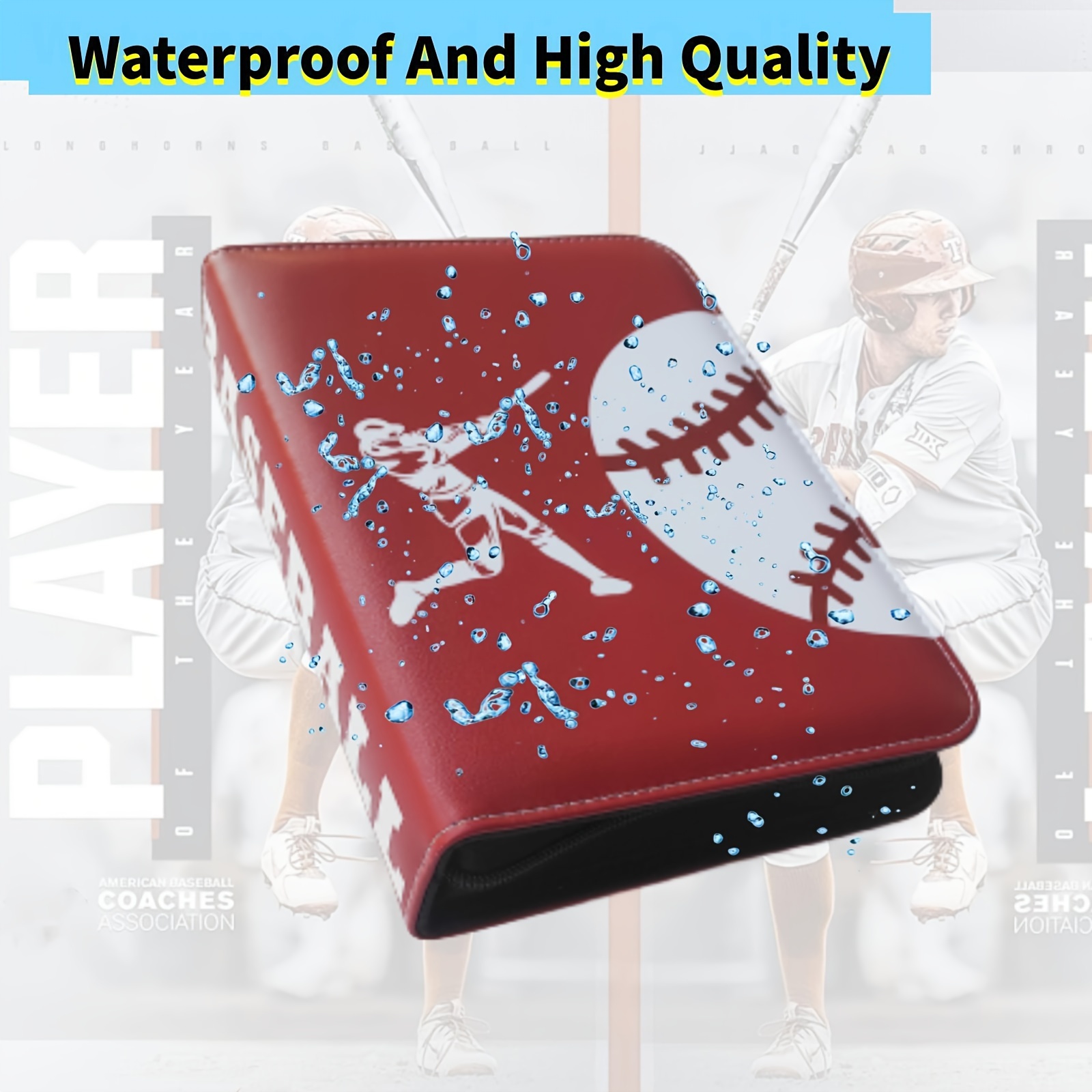 1pc 400 pockets baseball card binder baseball trading cards - Temu