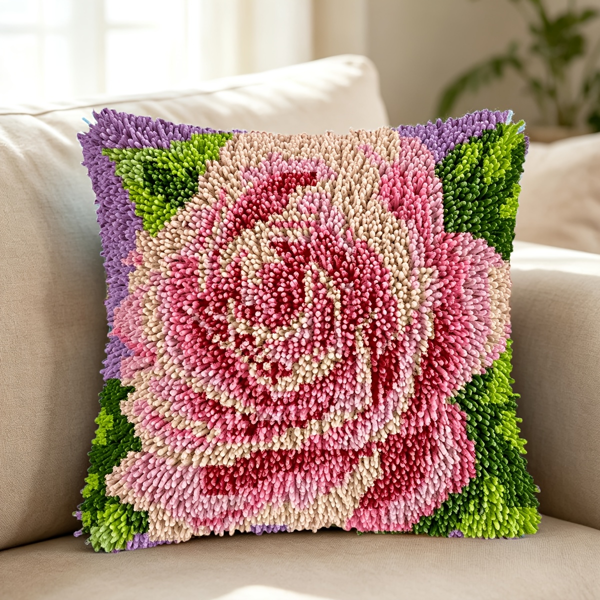 Crochet Pillowcase Set, Beautiful Rose Pattern