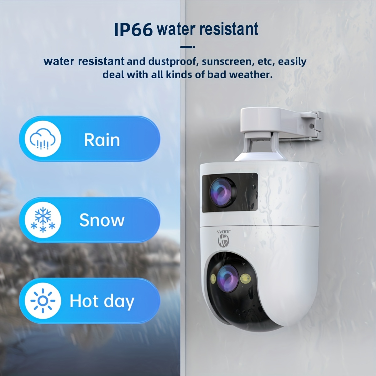 E-shop Outdoor 5G Dual-Objektiv Panorama-Überwachungskamera | PTZ-Rotation | Full HD 2304×1296 | 2,4G/5G Dual-Band WiFi | 2-Kanal