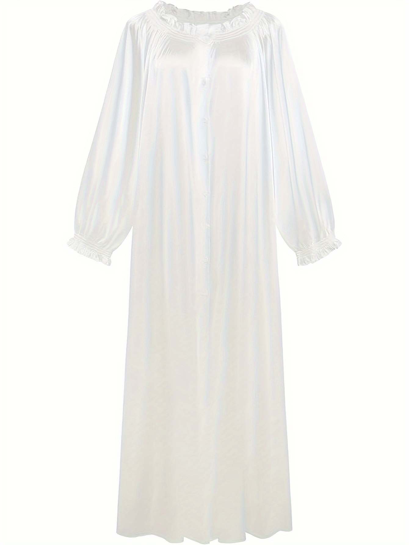 fashion world winter dresses Victorian White Cotton Lawn Dress – Eveliina Vintage main image 0