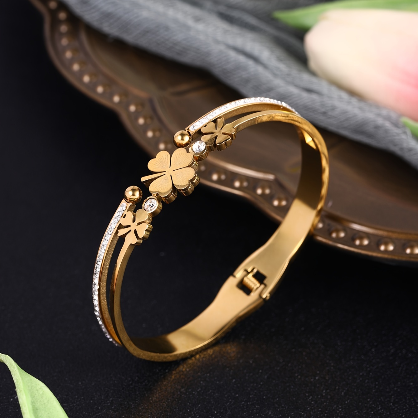 Women's Stainless Steel Hollow Out Bracelet