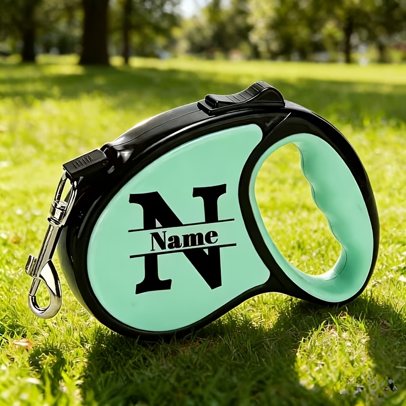 TEMU Customizable Name Or Text, Telescopic Leash, Ergonomic Handle, Anti- Dog Leash - Made Of Durable Materials And Strong Straps, Suitable For Small