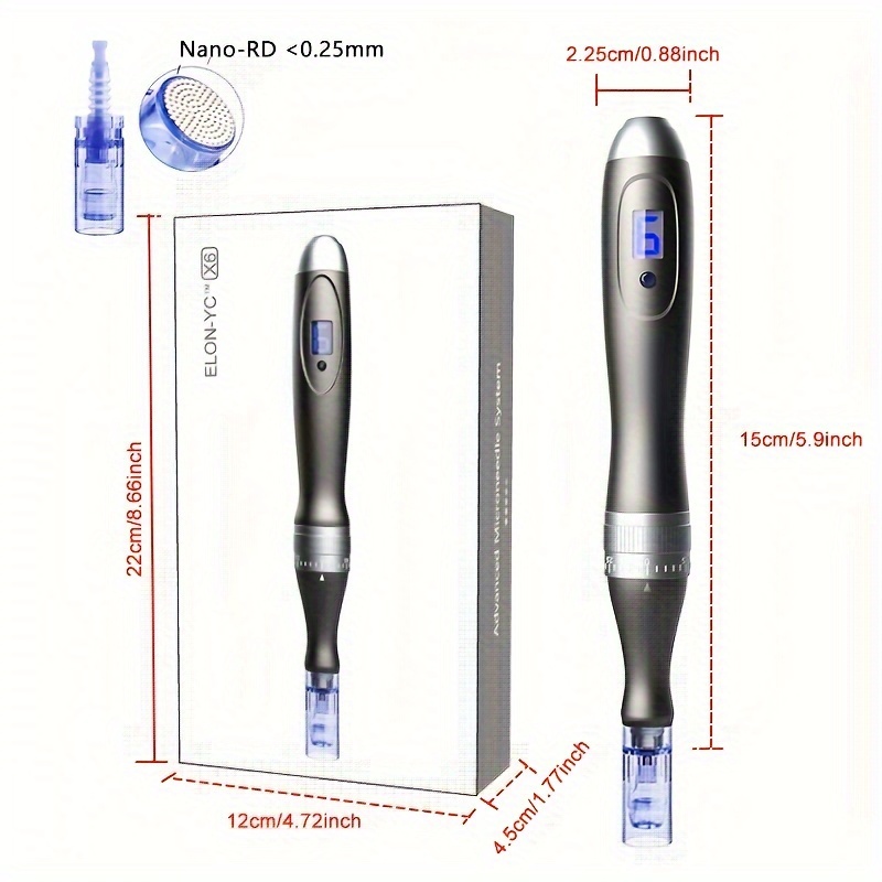 *-YC Dr ダーマペン X6 10本入り ナノ-RD、美容ペン スキンケア ワイヤレス ダーマペン 美容機器