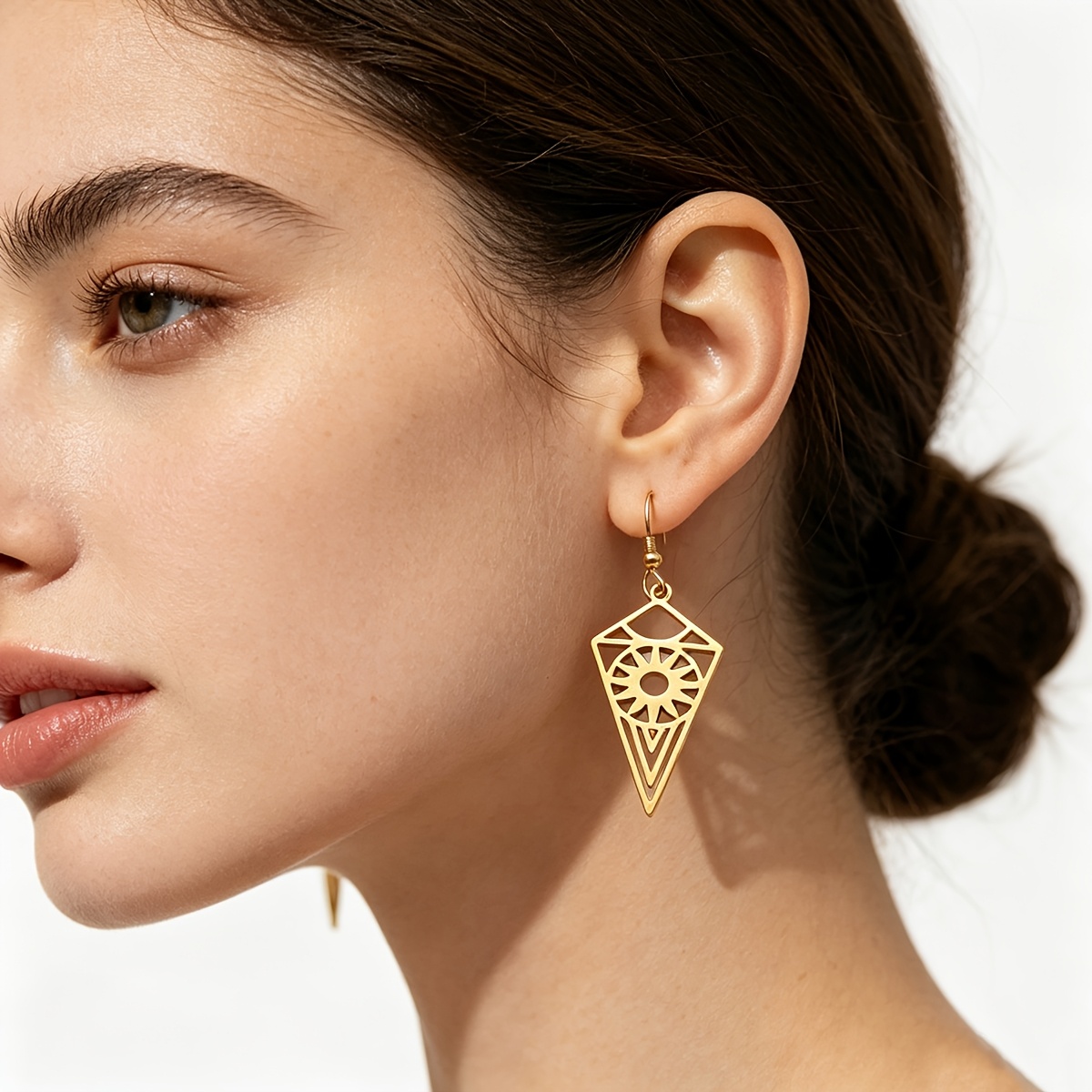Women's Boho Chic Geometric Sunburst Tribal Dangle Earrings