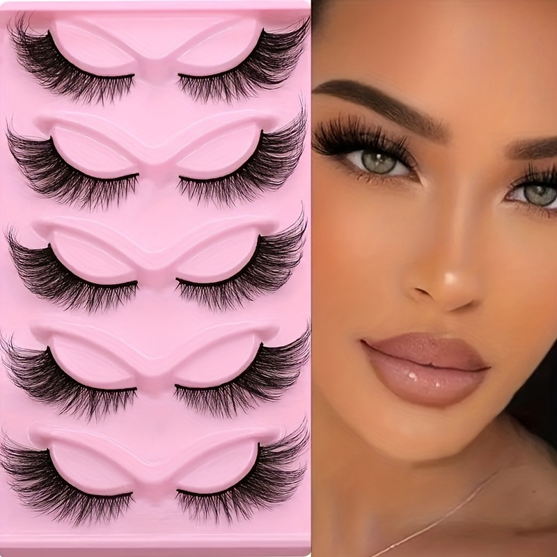 20 pairs long 3 cat eye false eyelashes festive gift thickened tips for dramatic lengthening effect reusable strip lashes for a for black friday christmas thanksgiving mothers day parties events details 3