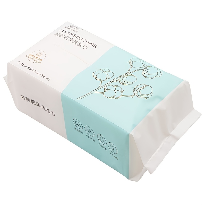 Image of 1 Pack Of Disposable Facial Tissues, Large-capacity Absorbent Thick Cleaning Towels, Soft Makeup Remover And Beauty Towels, Convenient For Business Trips And Travel