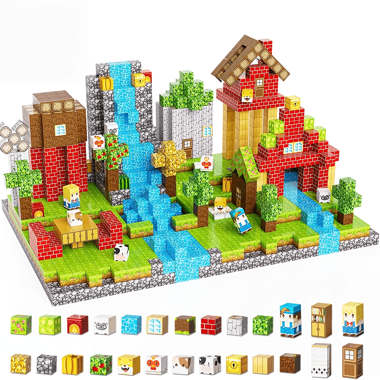 Children's Magnetic Building Blocks Set for STEM Learning