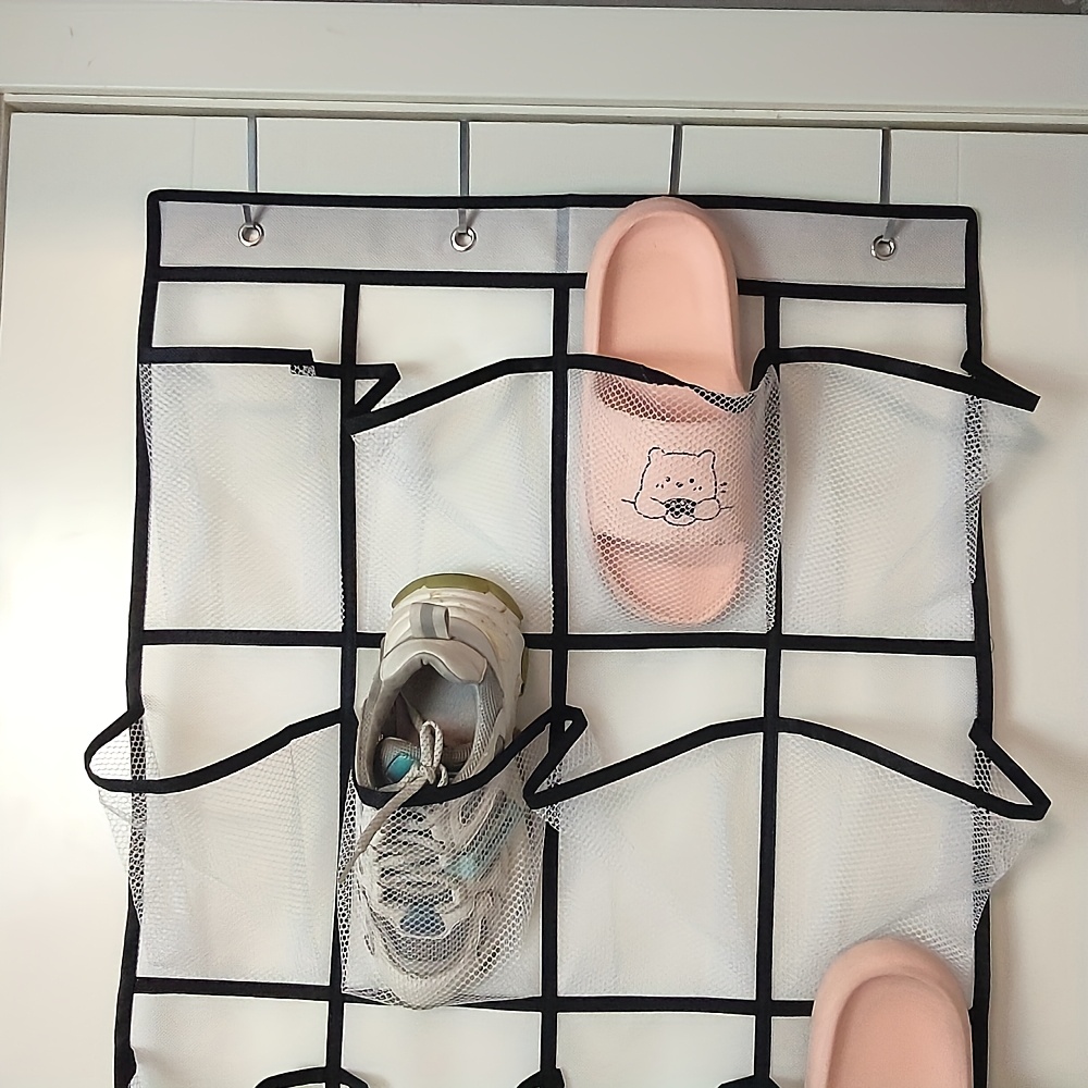 schuh organizer tür 24 große netztaschen platzsparendes
