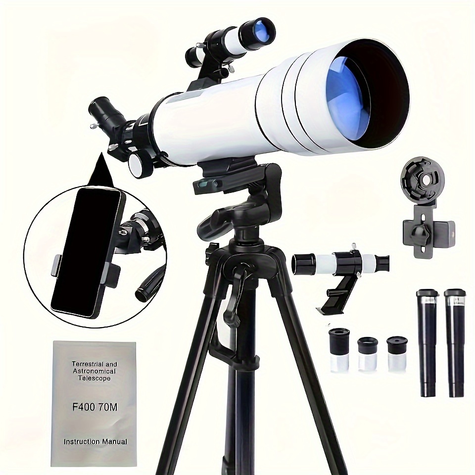 HUTACT Telescopio Astronomicos 400/70mm para Niños Adultos Principiantes HD Telescopios  Profesionales - Mirar la Luna, Mirar pájaros, Mirar el Paisaje Natural,  Mirar los Animales Salvajes : : Electrónica