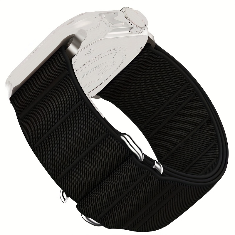 1pc Band/Strap Elastic Nylon Loop Strap Compatible with iWatch 38mm, 40mm, 41mm, 42mm, 44mm, 45mm, 46mm, 49mm Adjustable Woven Sport Band for iWatch Series 8/7/6/5/4/3/2/1/SE Unisex Watchband