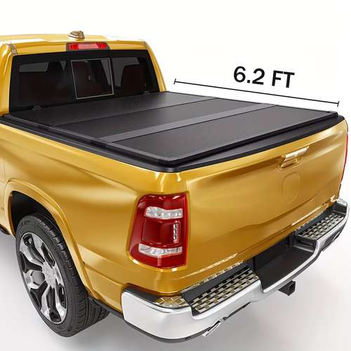 YITAMOTOR Hard Tri-Fold Tonneau Cover For 2015-2022 Chevy Colorado / GMC Canyon – 6.2ft Bed – Black