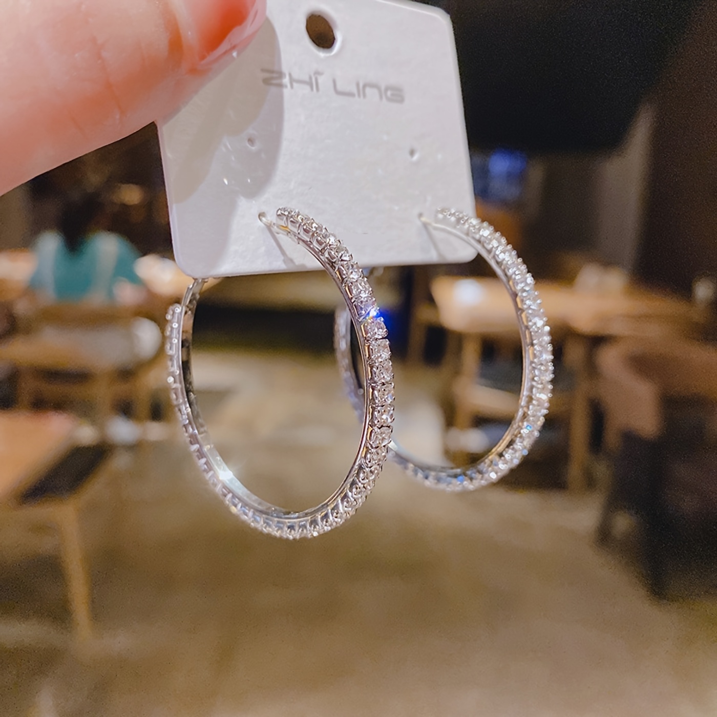 TEMU 1 Pair Women's Fashion Circular Earrings, Elegant Jewelry Additions, Suitable For Daily Wear And Versatile