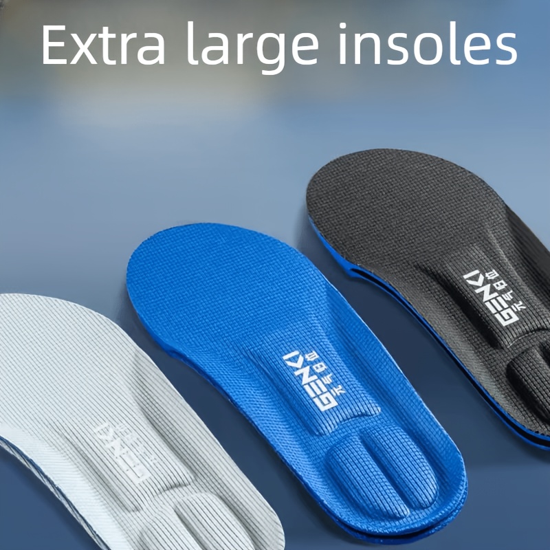 Plantillas para zapatos extragrandes, extendidas, de talla grande, de gran tamaño 47 48 49 50 52 para peso pesado, almohadillas para el antepié para hombres y mujeres, plantillas para zapatillas de deporte con soporte para el arco, que aumentan la altura, de alta elasticidad, suaves, agradables para