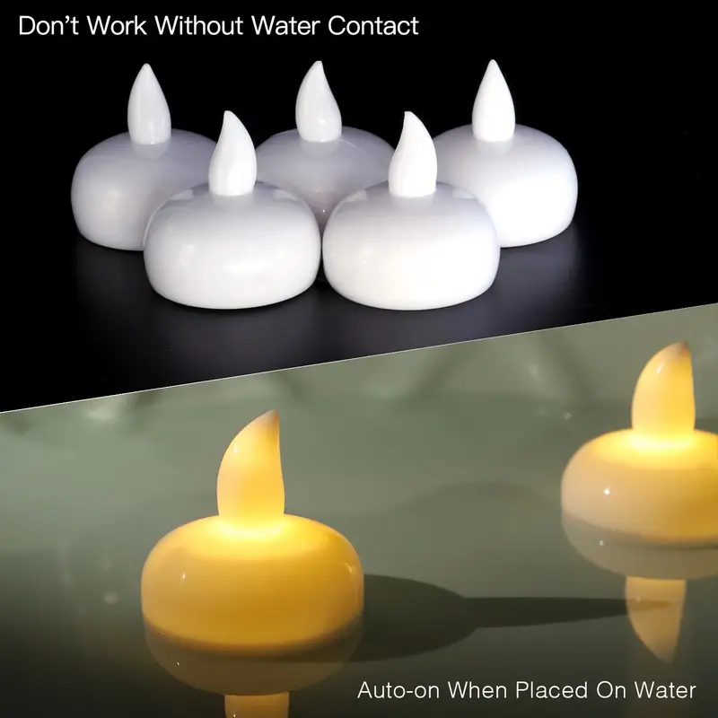 Yakpo 24 Pack 5cm Flameless Flickering Battery Operated LED Votive Candles, Electric Fake Votive Yakpo 24 Pack 5cm Flameless Flickering Battery Operated LED Votive Candles, Electric Fake Votive