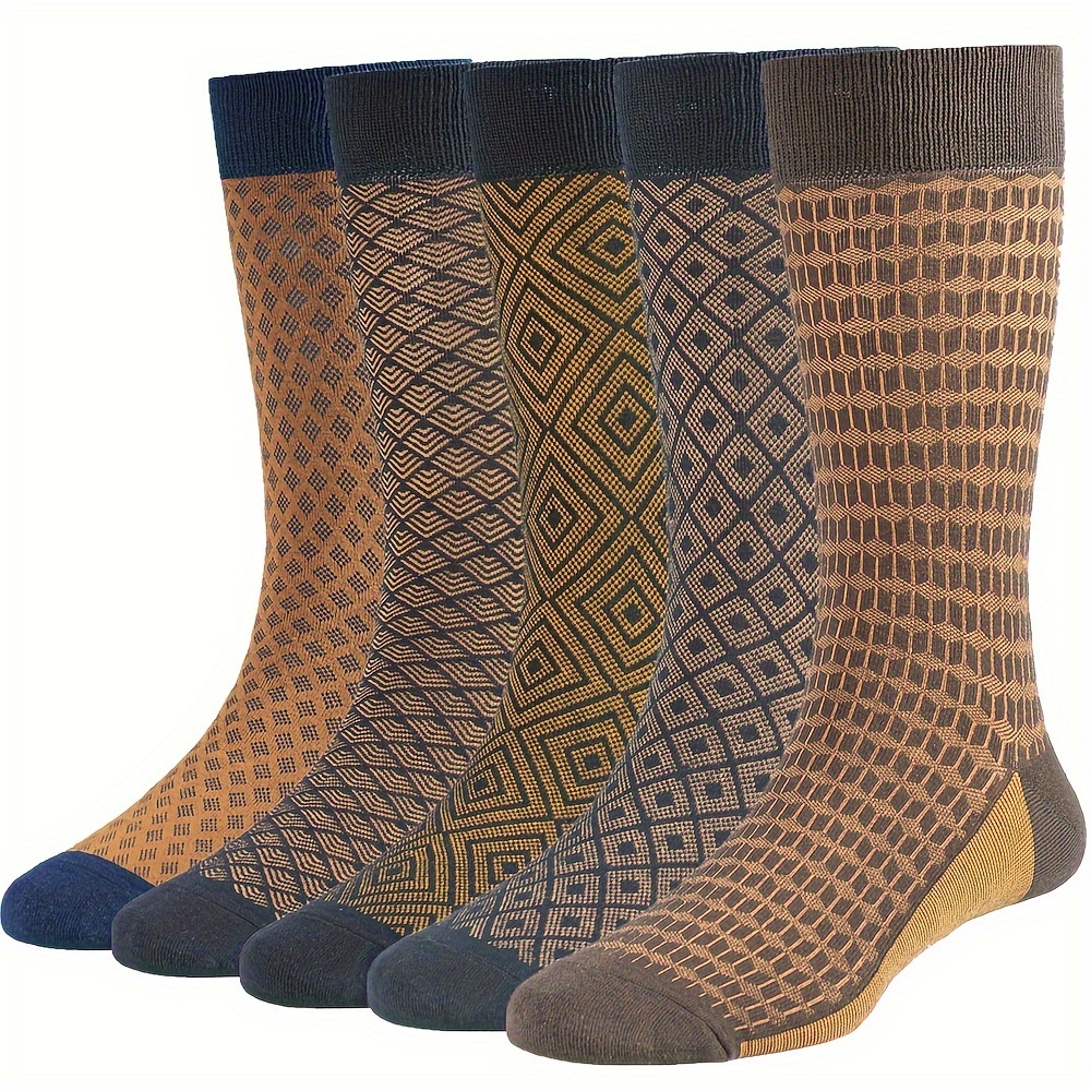 5-pack Mid-calf Business Crew Socks For