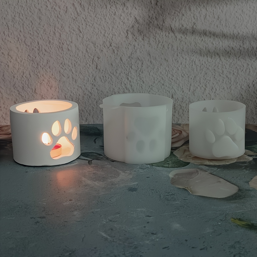 Resin Silicone Molds: Dog Paw Lantern 3d Ornament Silicone Mold, Diy Candle Silicone Mold, Plaster Ornament Silicone Mold, Silicone Mold, Home Decor Epoxy Resin Mold