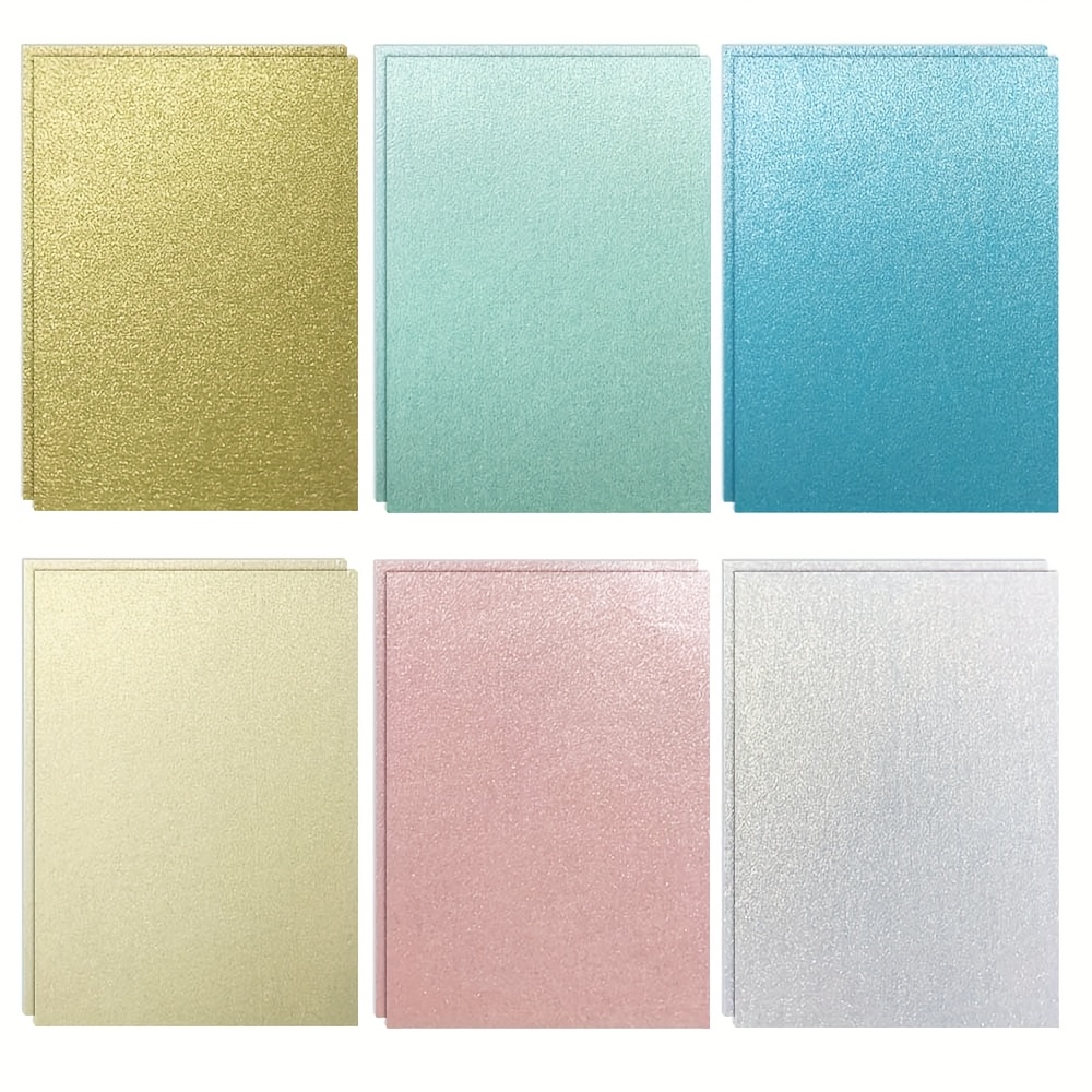 TEMU A4 Pearlescent Paper, 60 Sheets Printable Glitter Paper, 120gsm, Single Sided, Suitable For Crafts, Invitations, Greeting Cards