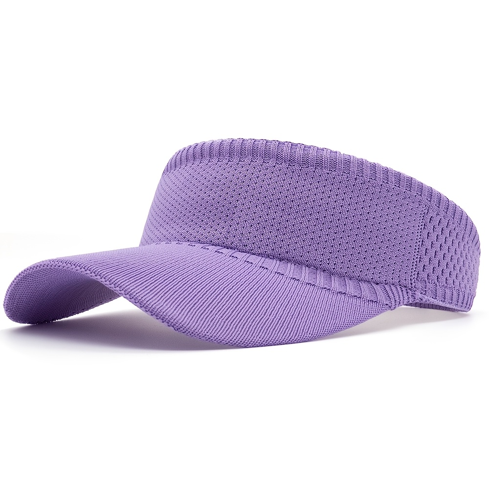 TEMU 1pc Cat Visor Hat Casual Elastic Knitted Cap Breathable Visor Hat For Outdoor Sports And Casual Wear