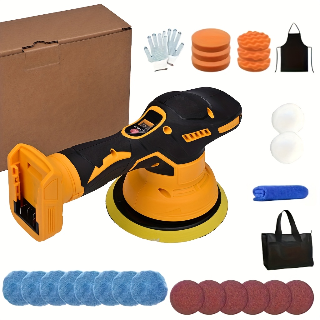 TEMU Cordless Car Polisher For 20v Battery (tool Only, No Battery), Polisher And Buffer, 6 Variable Speeds, Up To 6800 Rpm, Cordless Polisher For Car