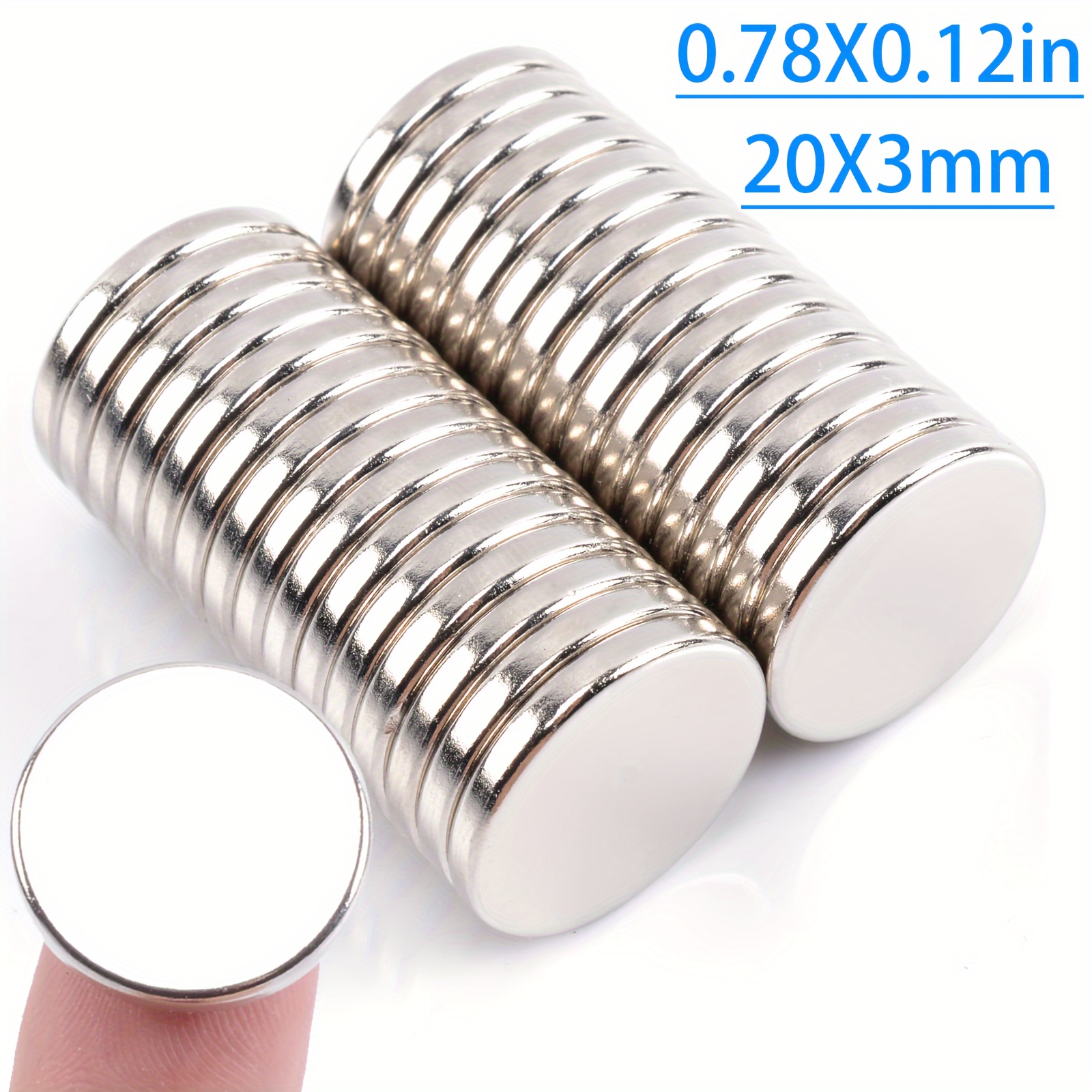 

30pcs 20x3mm Neodymium Magnets, 20*3mm Fridge Whiteboard Magnets, Suitable For Office, Fridge, Kitchen