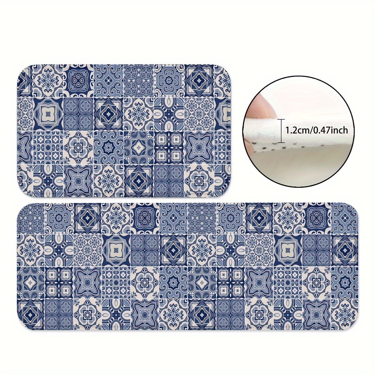 

Chic Kitchen & Bathroom Mats - Non-slip, , Machine Washable Runner Rugs For Home, Office, Laundry - Comfortable Standing Pads In Sizes