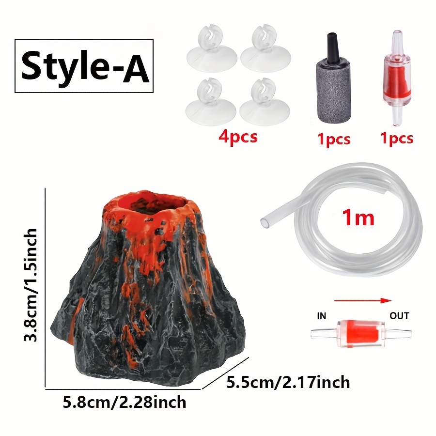 E-shop 1 Set Aquarium-Landschaftsdesign -Aquariumzubehör Felsensteine mit Belüfter und Sauerstoffstein für Aquariumpumpe