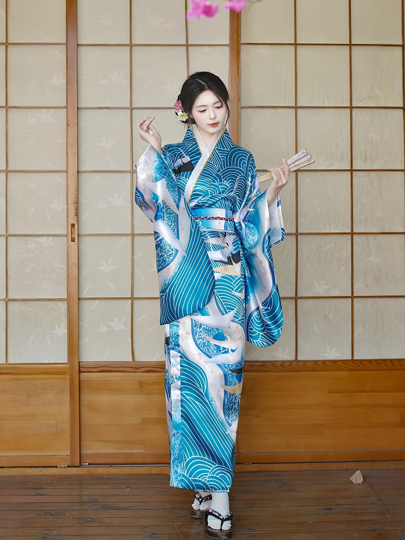 kimono tradicional japonés mujer verano Temu Spain