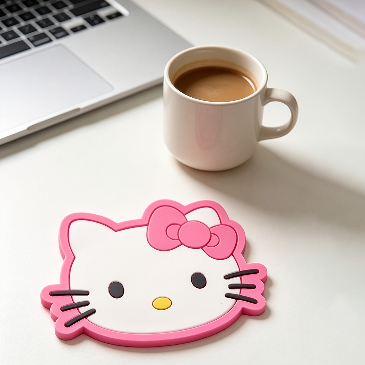 Cute Silicone Coaster, Anti-slip Heat Insulation Mat, Home Office Desktop Decoration, Gift