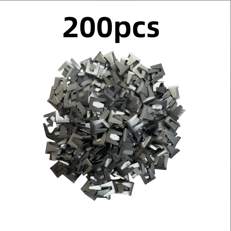 100/200 Stainless Steel Pet Cage Fixing Clips, Mini Cage Fastening Connectors, Suitable For Small Pet Cages Such As Birdcages, Rabbit Cages, Chicken Cages, Mouse Cages, Etc., Safety Mesh Firmware