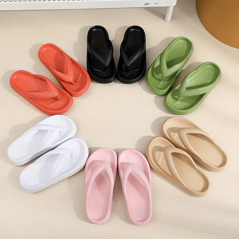 monochrome eva thong sandals minimalist style soft sole cushioned slippers indoor outdoor vacation indoor footwear opentoe sandals durable footwear Product details 1