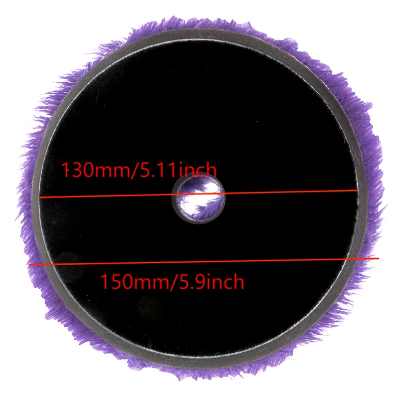 TEMU 1 Piece Of 150mm Velvet Polishing Pad, 6-inch Automotive Velvet Polishing Pad, Heavy-duty Premium Velvet Cutting Pad For Car Polishing Machines.