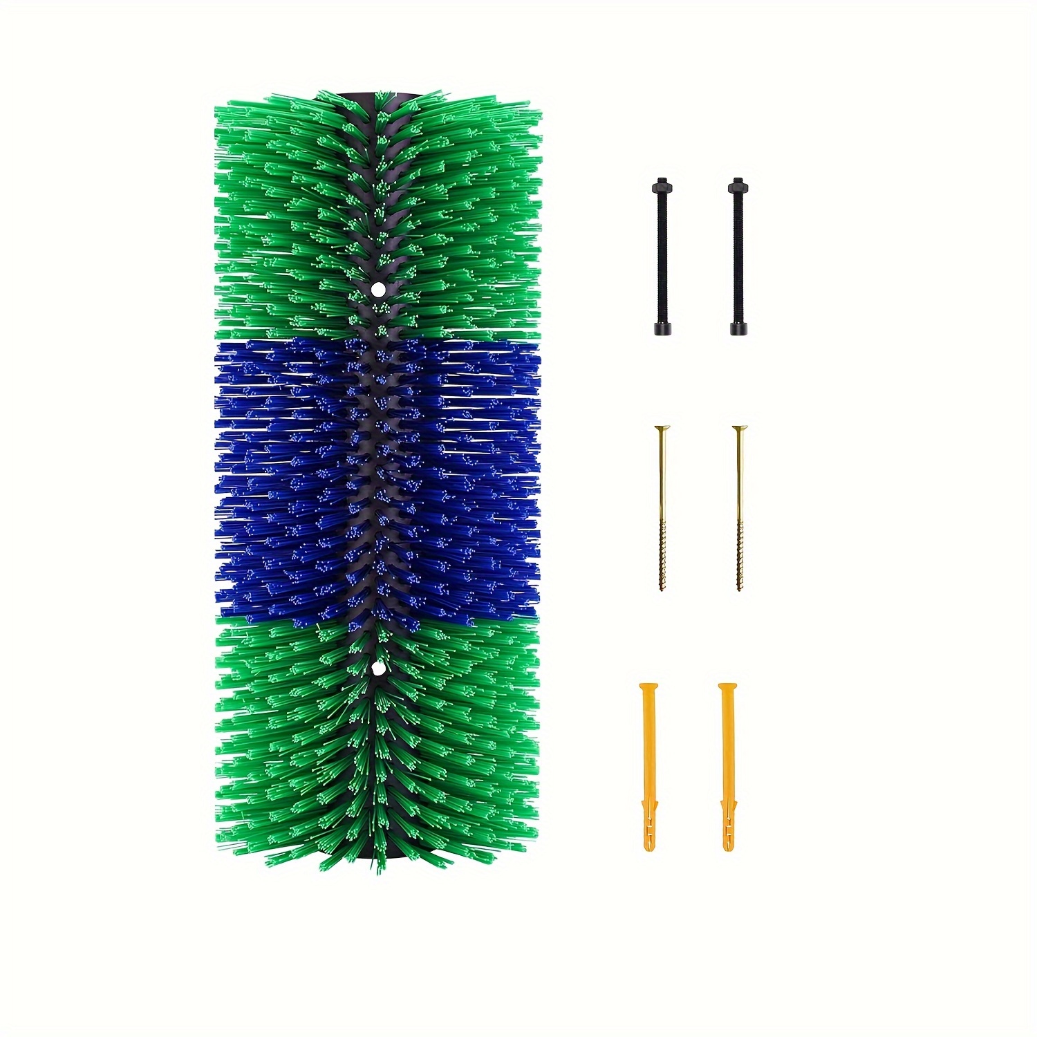 Image of Livestock Grooming Kit: Nylon Bristle Scratch Brush Set For Horses, Cattle, Sheep & Pigs - Full Body Massage And Relief
