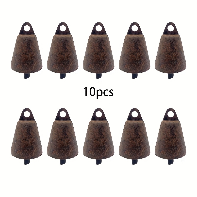 Image of Vintage Rustic Rust Finish Wind Chime Decor Cow Bell For Holiday Party, Hanging Ornament For , Decor, Farmhouse Themed Decoration, Handmade Minimalist Creative Pendant Hanging Decor