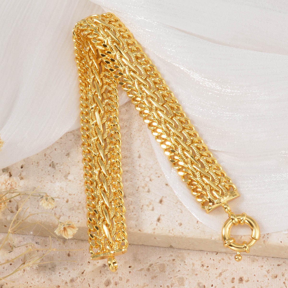 Men's Vintage Golden Multi-Layer Woven Bracelet