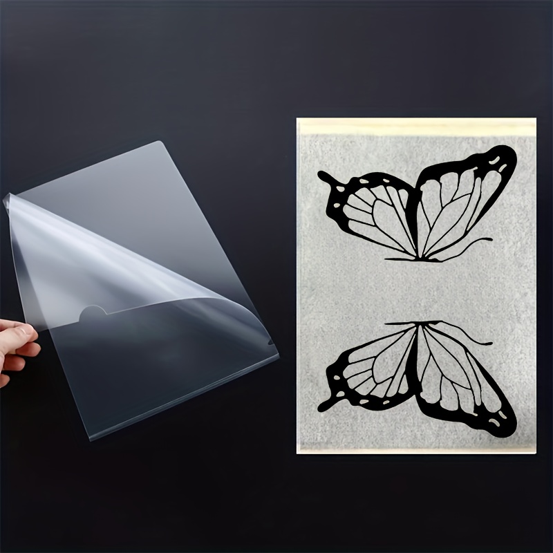 E-shop A4 Tattoo Transferpapier mit einfachem Schmetterlingsdesign - Vorgefertigte temporäre Schablone für Körperkunst am Arm, Taille, Hüfte. Kein