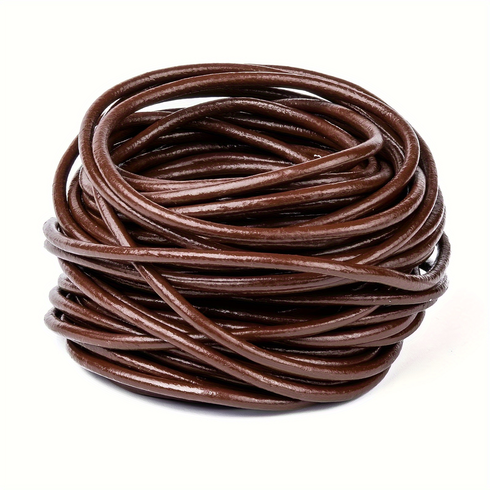 

Calfskin Leather Cord 10m Roll For Jewelry Making - Inelastic Leather Beading Threads For Diy Necklaces, Saddle Brown