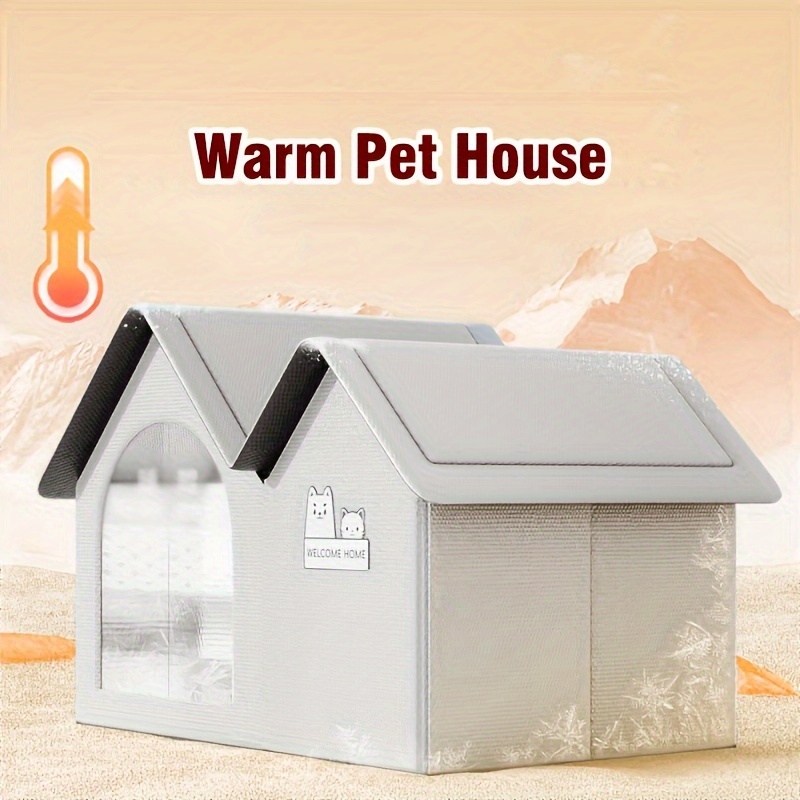 

[customer ] Cozy Cat House - Semi-enclosed, Insulated Pet Shelter For Small To Medium Cats, Traditional Style, Easy Foldable Cat Shelter