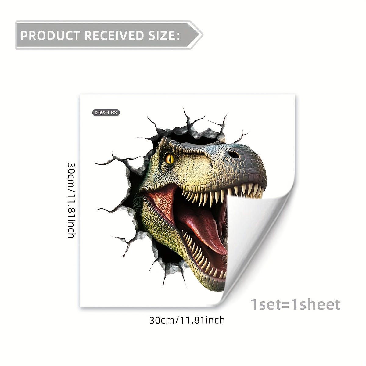 A Single Sheet Of Window Stickers Featuring A Dinosaur Theme For Home Decor, Designed To Cling Statically A Double-sided Visual Pattern