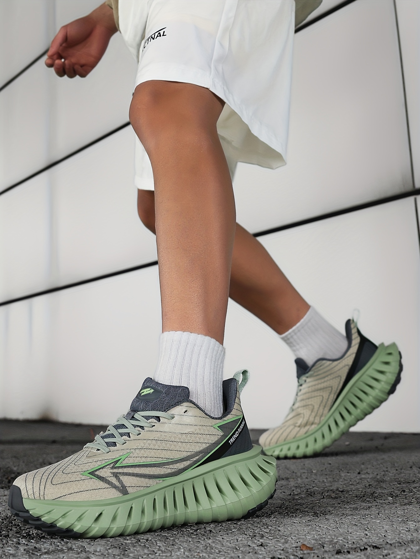 [sneakers] Men'S Outdoor Trail Running Shoes | Breathable, Lightweight, Shock-Absorbing, Low-Top Fabric with MD and TPR Sole | Casual, Sports Style, All-Season Use