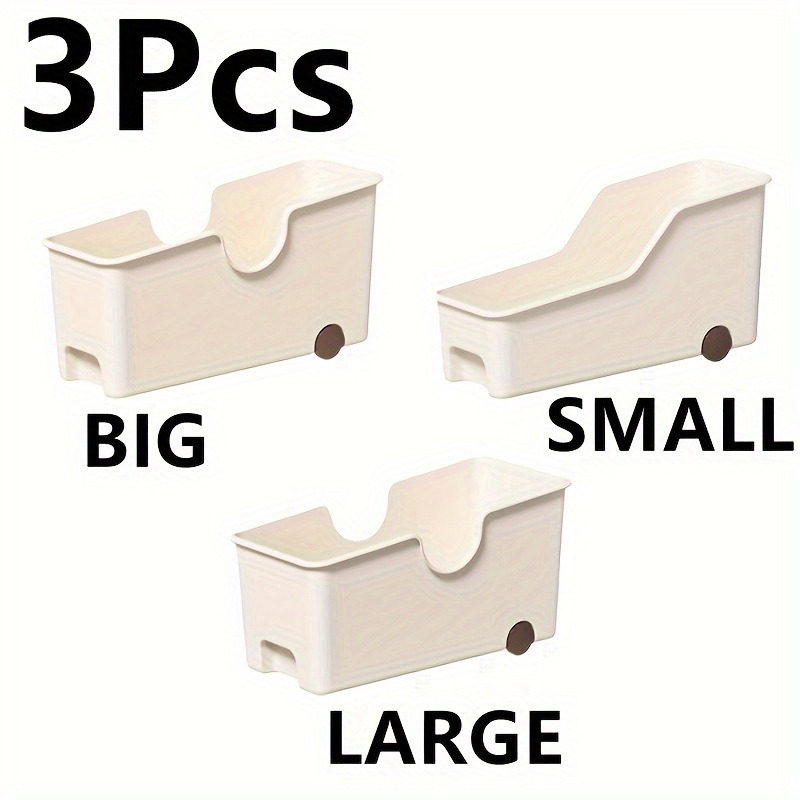 TEMU 3pcs Sunficon Organizer Set - Multifunctional Drawer For & , -safe Plastic, For Cabinets, Countertops & Bathroom Accessories