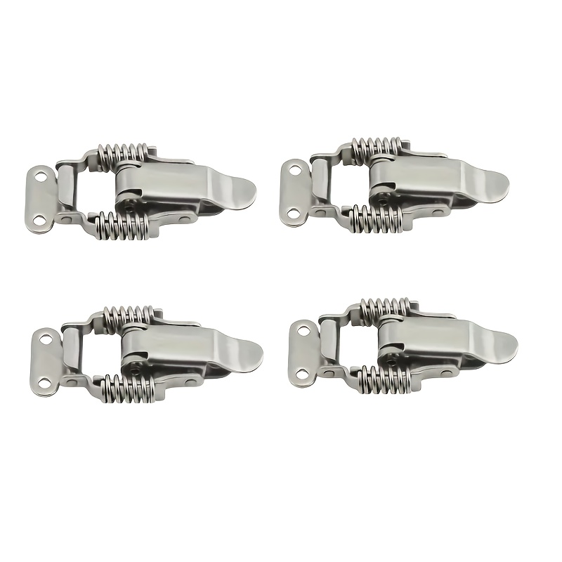 TEMU 4pcs Toggle Latch Adjustable - Heavy Duty Spring Loaded Draw Latch For Box, Toolbox, Trunk Lid, Cooler Lid Fixing Hardware. For Woodworking,