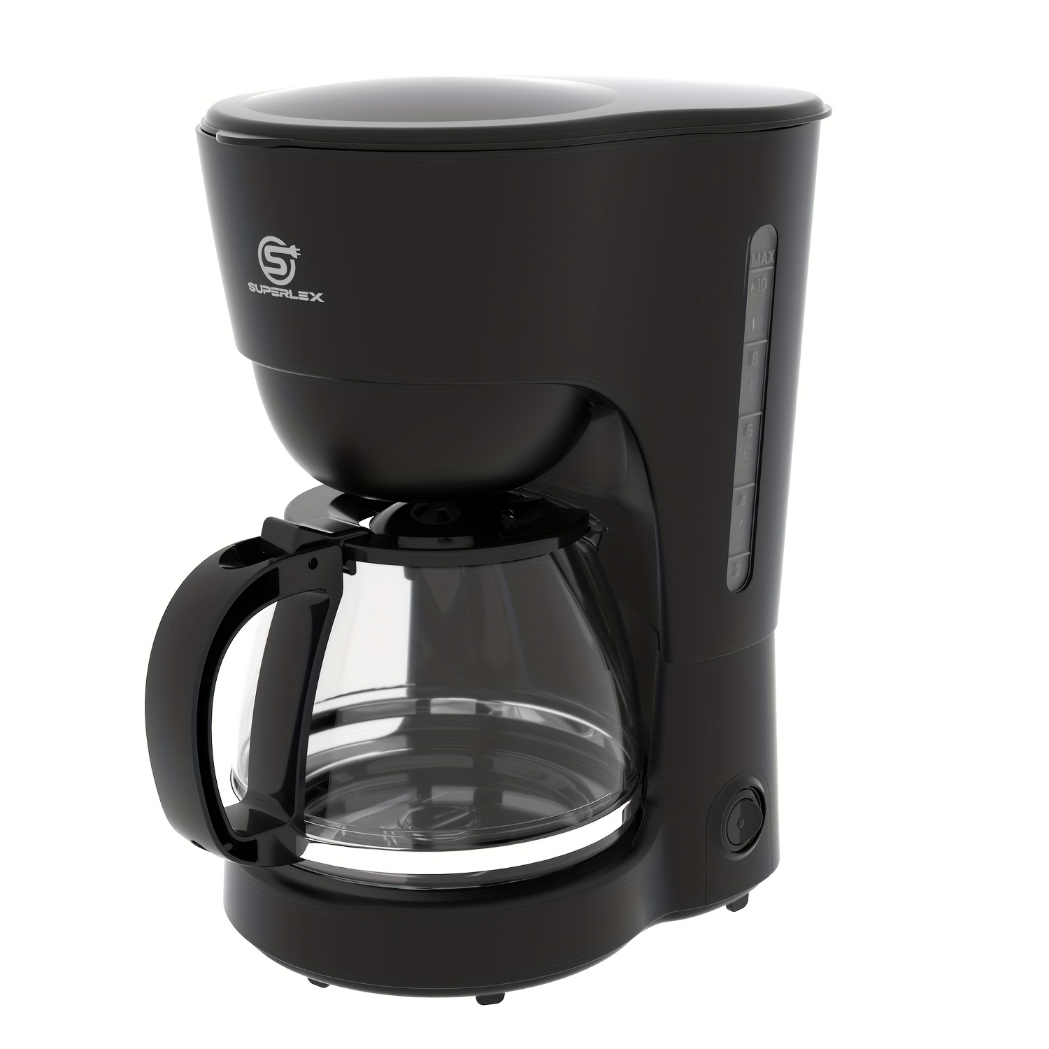 TEMU Superlex Drip Coffee Machine Featuring Anti-drip, Quick Brewing In 12 Minutes, Vertical Removable Funnel, Nylon Filter, And Boil-dry Safety In