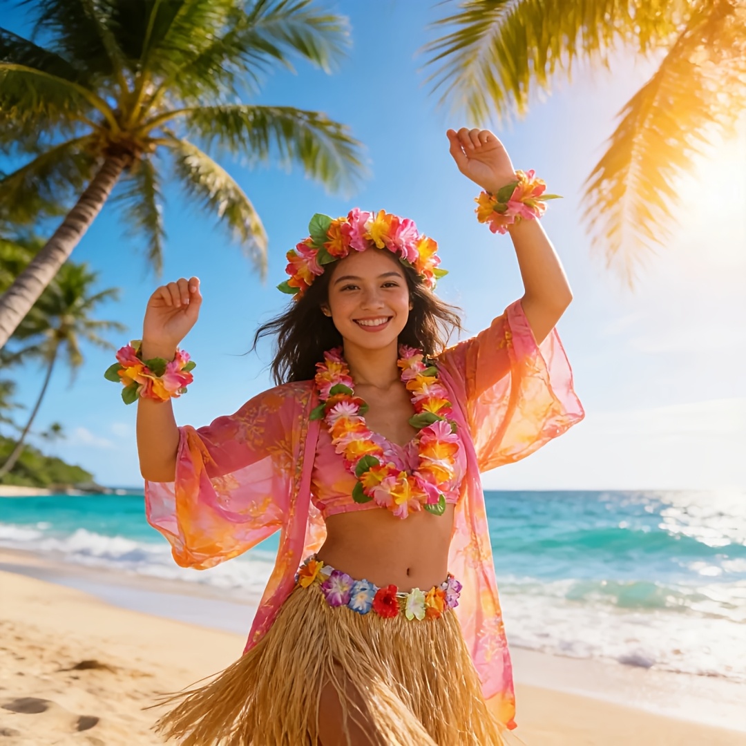 hawaii beach party fancy dress Amazon.com: Fortuning's JDS Boys Girls Hawaiian Flowers Leaf Grass Skirts  Garland Costume Set Beach Party Favors (5Pcs) : Toys & Games
