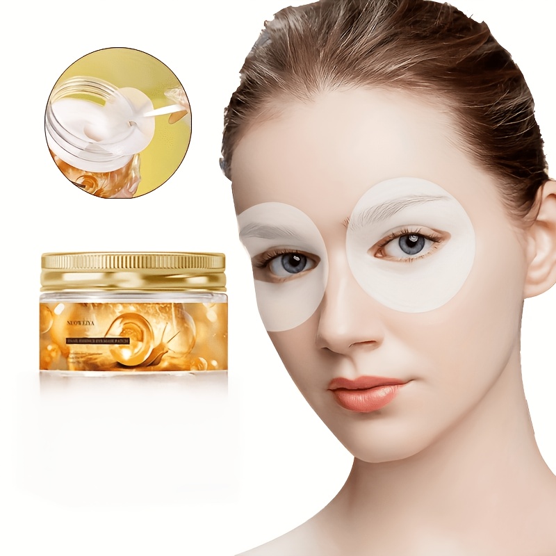 Image of 1 Boxe/ Of Snail Eye Mask, Hydrating And Moisturizing Eye Mask Stickers, Improves Eye Lines And Eye Contour Skin, Suitable For Types For Men And Women