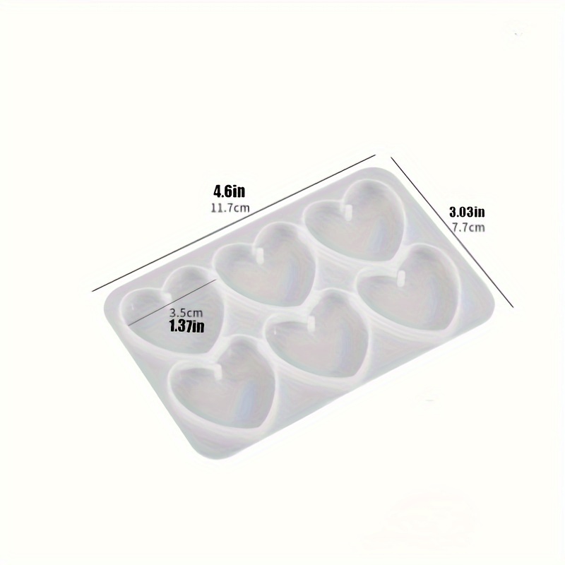 Image of Heart Pendant Silicone Mould Tag Keychain Pendant Silicone Mould Pendant Jewellery Making Crystal Resin Plaster Concrete Moulds