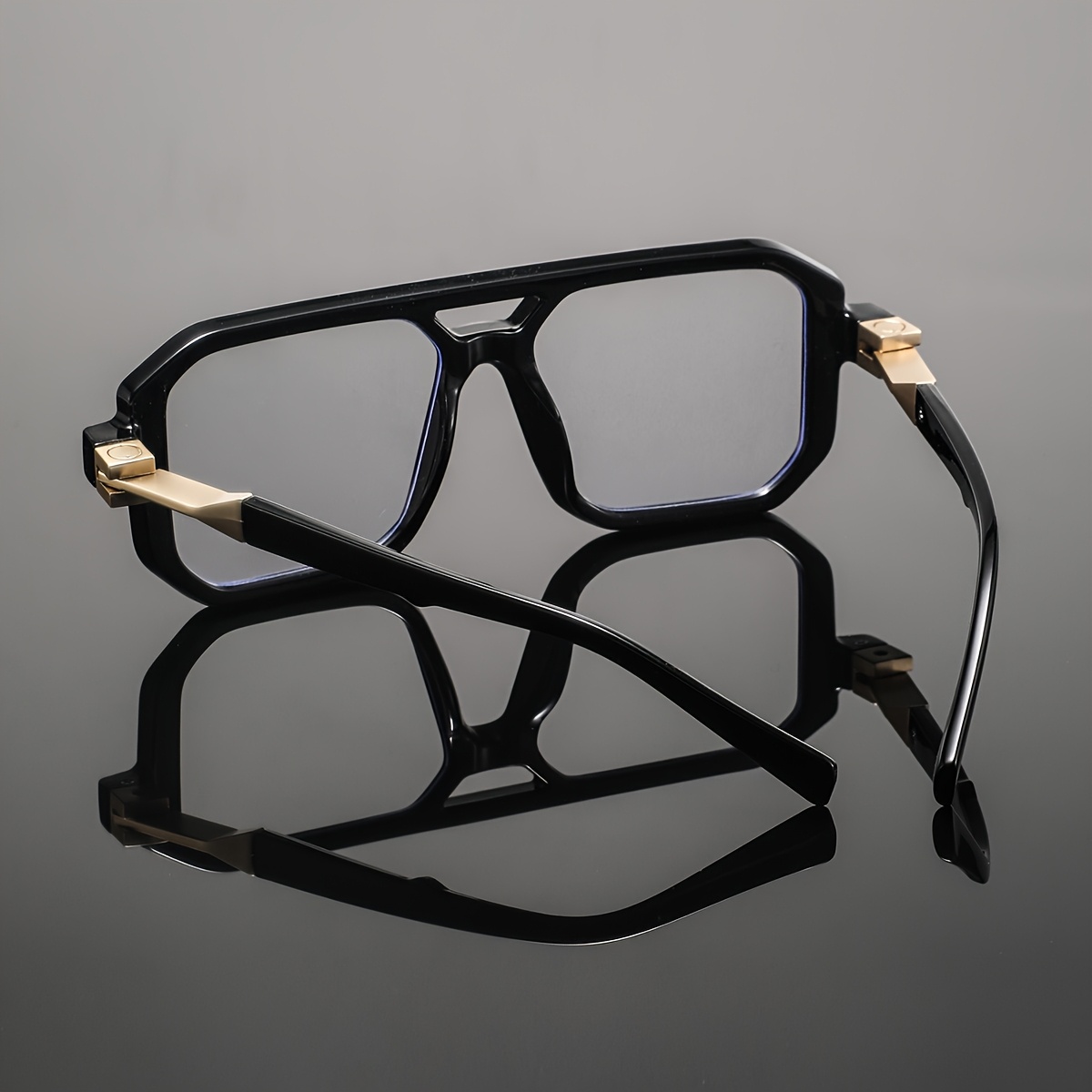 Men's Plastic Flat Top Square Oversized Reading Glasses