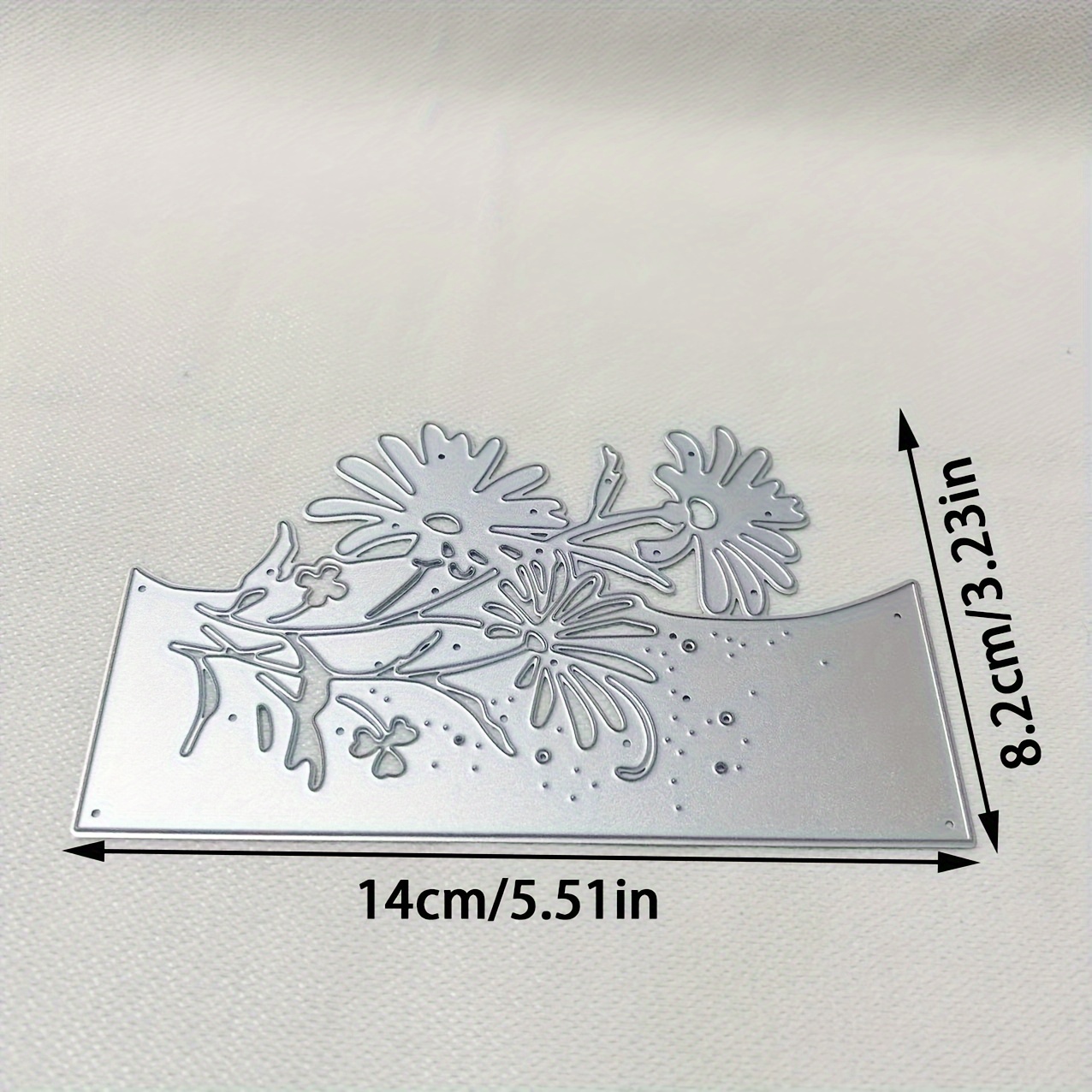 1pc Flower Background Metal Die Cut, Diy Scrapbooking Embossing Stencil, Handmade Greeting Card Making Metal Cutting Dies, Gift Card Making Tools
